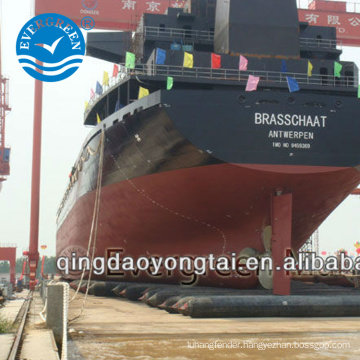 Evergreen Cargo ship launching airbags